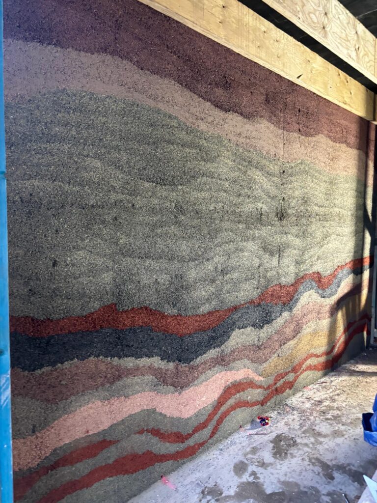 amazing finished hempcrete wall
